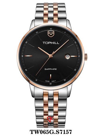 ĐỒNG HỒ TOPHILL TW065G.S7157 Nam dây thép 316L máy Quartz kính Sapphire Size 41,5mm 3ATM