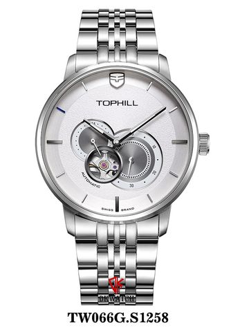 ĐỒNG HỒ TOPHILL TW066G.S1258 Nam, dây và vỏ Thép 316L, máy Automatic, kính Sapphire, chịu nước 5ATM