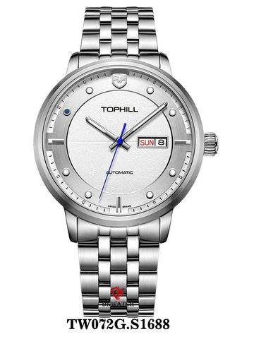 ĐỒNG HỒ TOPHILL TW072G.S1688 Nam, dây và vỏ Thép 316L, máy Automatic, kính Sapphire, chịu nước 5ATM