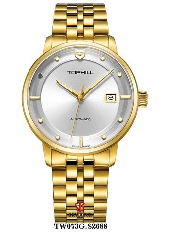 ĐỒNG HỒ TOPHILL TW073G.S2688 Nam, dây và vỏ Thép 316L, máy Automatic, kính Sapphire, chịu nước 5ATM