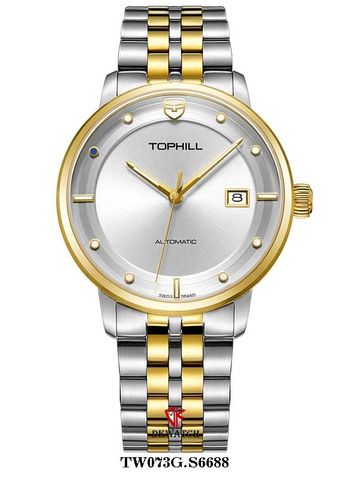 ĐỒNG HỒ TOPHILL TW073G.S6688 Nam, dây và vỏ Thép 316L, máy Automatic, kính Sapphire, chịu nước 5ATM