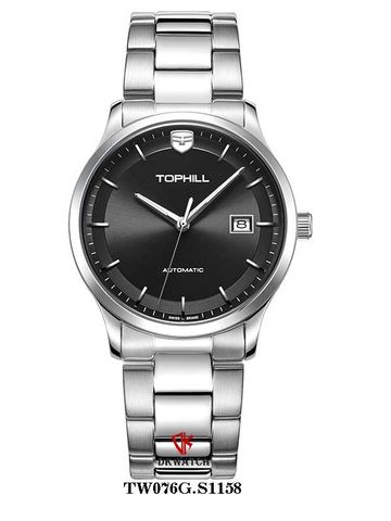 ĐỒNG HỒ TOPHILL TW076G.S1158 Nam, dây và vỏ Thép 316L, máy Automatic, kính Sapphire, chịu nước 5ATM