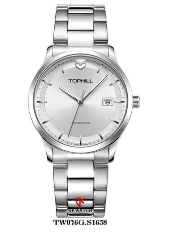 ĐỒNG HỒ TOPHILL TW076G.S1658 Nam, dây và vỏ Thép 316L, máy Automatic, kính Sapphire, chịu nước 5ATM