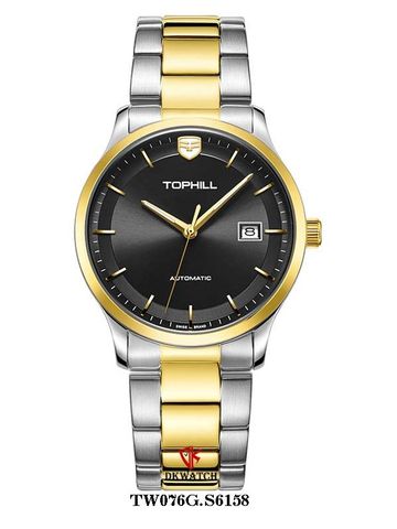 ĐỒNG HỒ TOPHILL TW076G.S6158 Nam, dây và vỏ Thép 316L, máy Automatic, kính Sapphire, chịu nước 5ATM