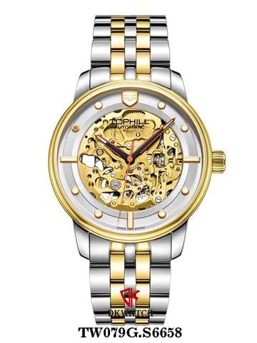 ĐỒNG HỒ TOPHILL TW079G.S6658 Nam Máy Automatic Kính sapphire Size 40mm 5ATM