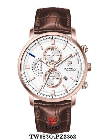 ĐỒNG HỒ TOPHILL TW082G.PZ3252 Nam Máy Quartz(pin) Kính sapphire Size 41mm 5ATM