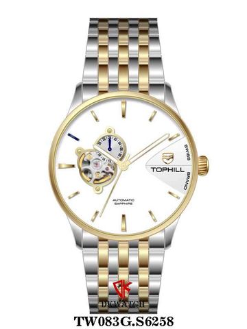 ĐỒNG HỒ TOPHILL TW083G.S6258 Nam Máy Automatic Kính sapphire Size 40mm 5ATM