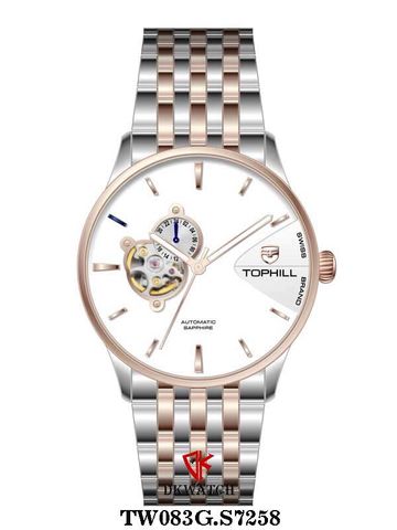 ĐỒNG HỒ TOPHILL TW083G.S7258 Nam Máy Automatic Kính sapphire Size 40mm 5ATM