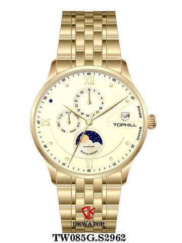 ĐỒNG HỒ TOPHILL TW085G.S2962 Nam Máy Quartz(pin) Kính sapphire Size 40mm 5ATM