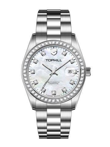 ĐỒNG HỒ TOPHILL TW095G.S05 Nam dây thép 316L Máy automatic Kính sapphire 5ATM