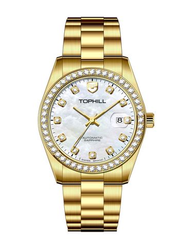 ĐỒNG HỒ TOPHILL TW095G.S06 Nam dây thép 316L Máy automatic Kính sapphire 5ATM