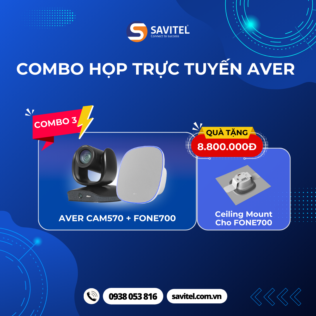  Combo Họp Trực Tuyến AVer – Nhận Ngay Quà Xịn Mừng Đại Lễ 