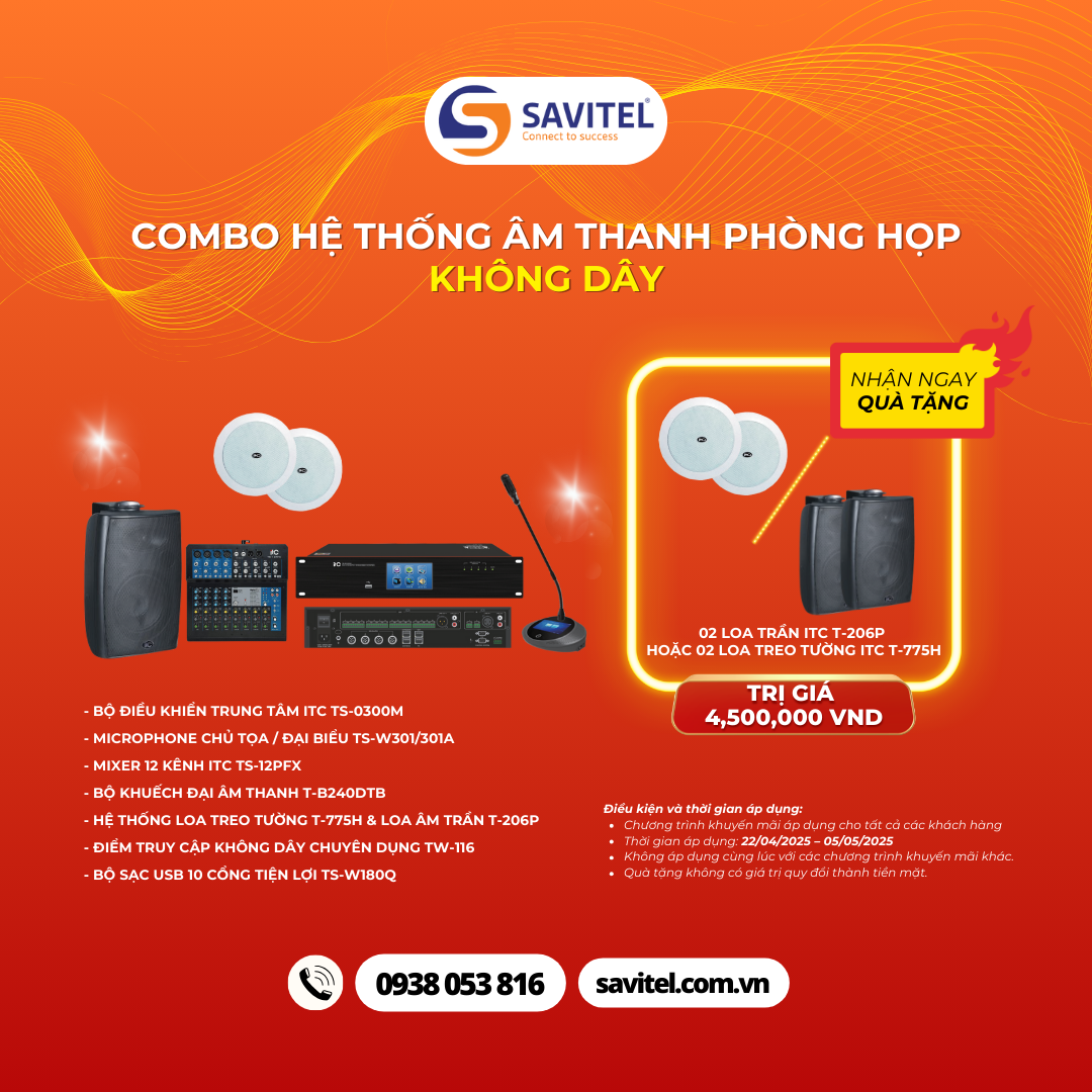  Ưu Đãi Đặc Biệt Dành Cho Phòng Họp Với Hệ Thống Âm Thanh ITC 