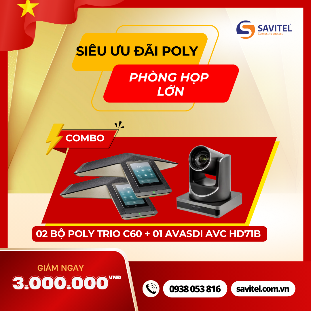  Ưu Đãi Đặc Biệt Poly Trio C60 & Micro Mở Rộng Cho Phòng Họp Chuyên Nghiệp 