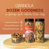 Ngũ Cốc Ăn Sáng/Ăn Kiêng Không Đường Tinh Luyện Vị 12 Loại Hạt Trái - Granola Dozen Goodness HAPPI OHA 240G