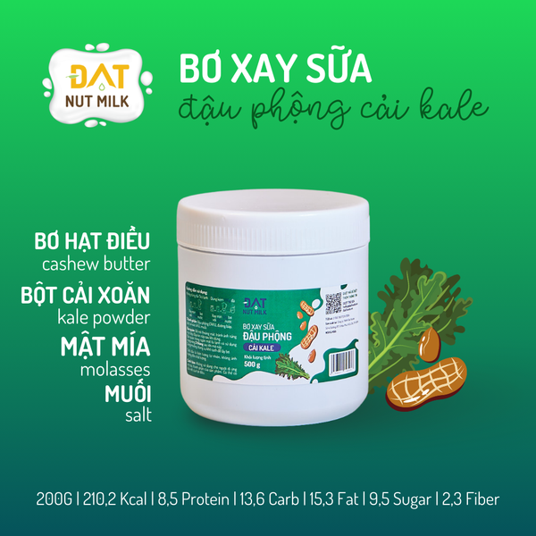  Bơ xay sữa đậu phộng cải kale 