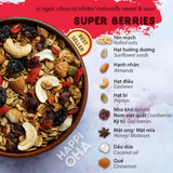 Ngũ Cốc Ăn Sáng/Ăn Kiêng Không Đường Tinh Luyện Vị 8 Loại Hạt Trái - Granola Super Berries HAPPI OHA