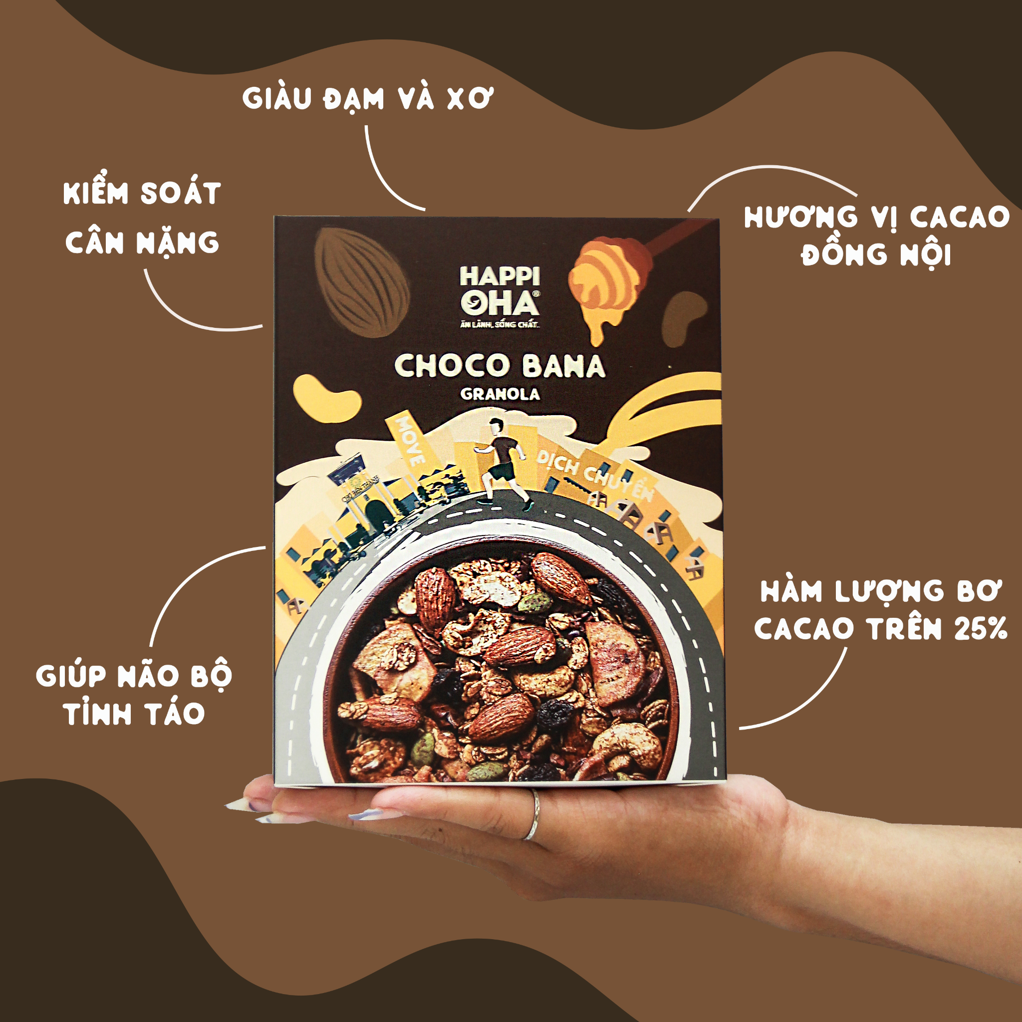 [Combo Chuẩn Dáng] Granola Ăn Kiêng Siêu Hạt - Yến Mạch Ăn Kiêng -  HAPPI OHA
