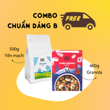 [Combo Chuẩn Dáng] Granola Ăn Kiêng Siêu Hạt - Yến Mạch Ăn Kiêng -  HAPPI OHA