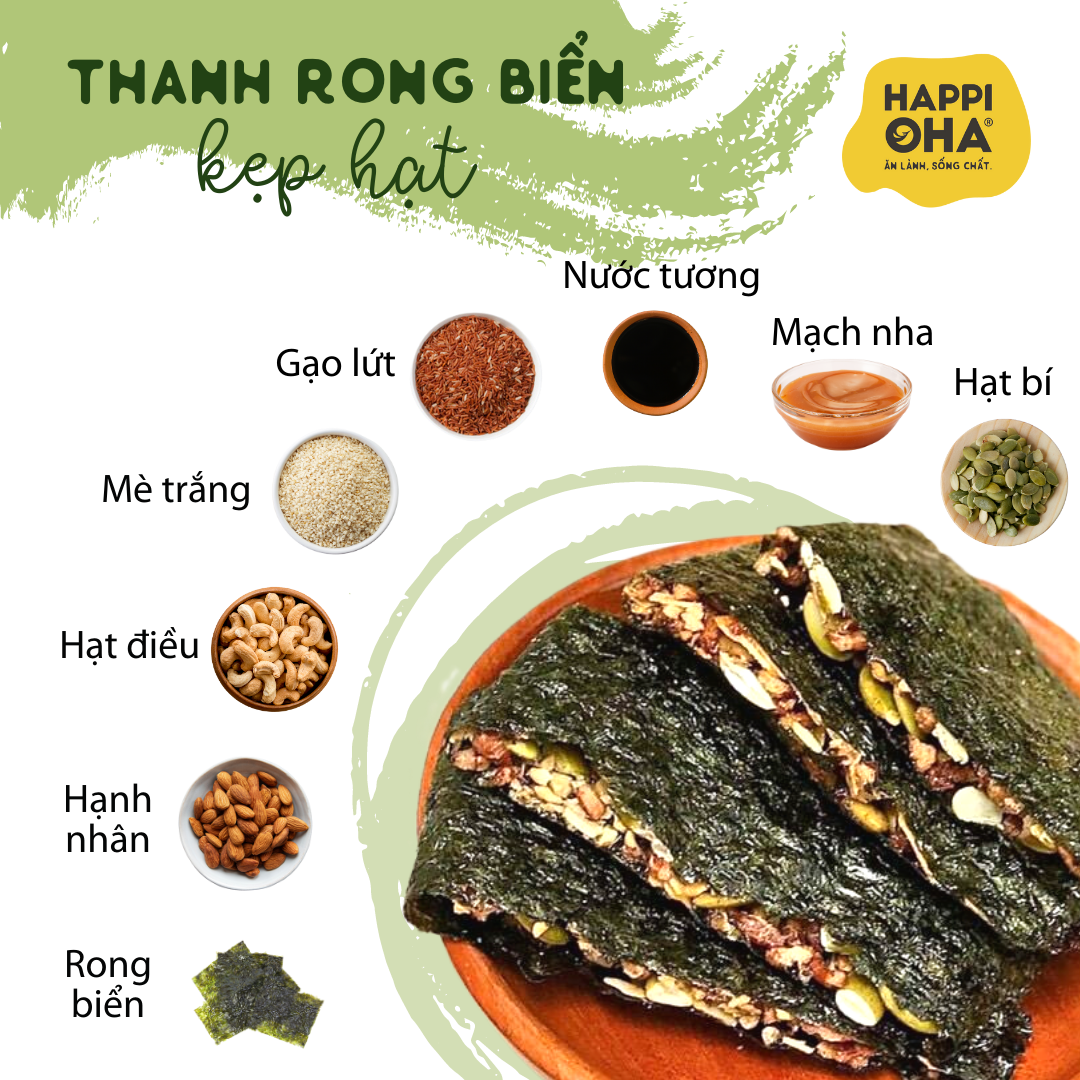 Bánh Rong Biển Kẹp Hạt Bao Nhiêu Calo?