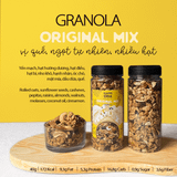 Ngũ Cốc Ăn Sáng/Ăn Kiêng Không Đường Tinh Luyện Vị Nguyên Bản - Granola Original Mix HAPPI OHA 240G