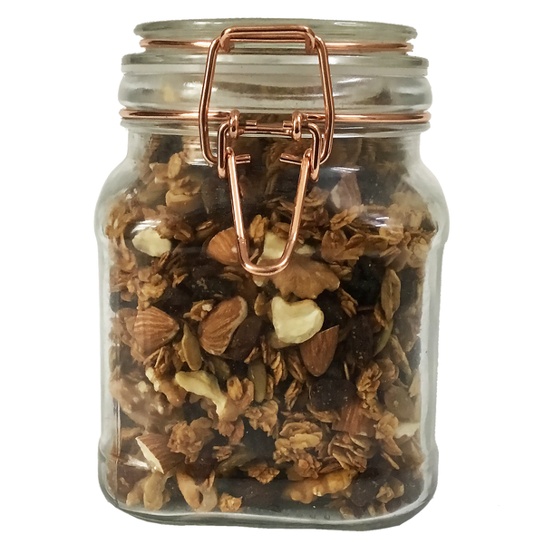  Hũ hạt thủy tinh khoá gài 