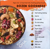 Ngũ Cốc Ăn Sáng/Ăn Kiêng Không Đường Tinh Luyện Vị 12 Loại Hạt Trái - Granola Dozen Goodness HAPPI OHA 240G