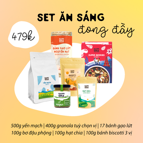 Set ăn sáng đong đầy dinh dưỡng HAPPI OHA