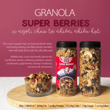 Ngũ Cốc Ăn Sáng/Ăn Kiêng Không Đường Tinh Luyện Vị 8 Loại Hạt Trái - Granola Super Berries HAPPI OHA 240G