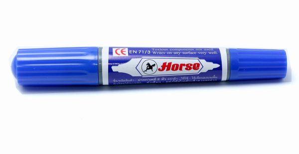 Bút lông dầu Horse 2 đầu xanh dương
