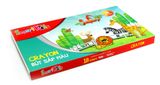 Sáp màu Safari 18 màu khay giấy SK15-005