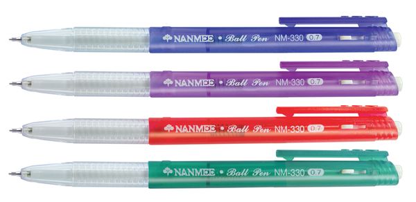 Bút bi bấm NM-330 xanh