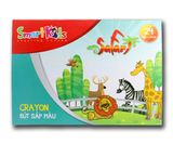 Bút chì sáp Safari 24 màu khay nhựa SK15-001