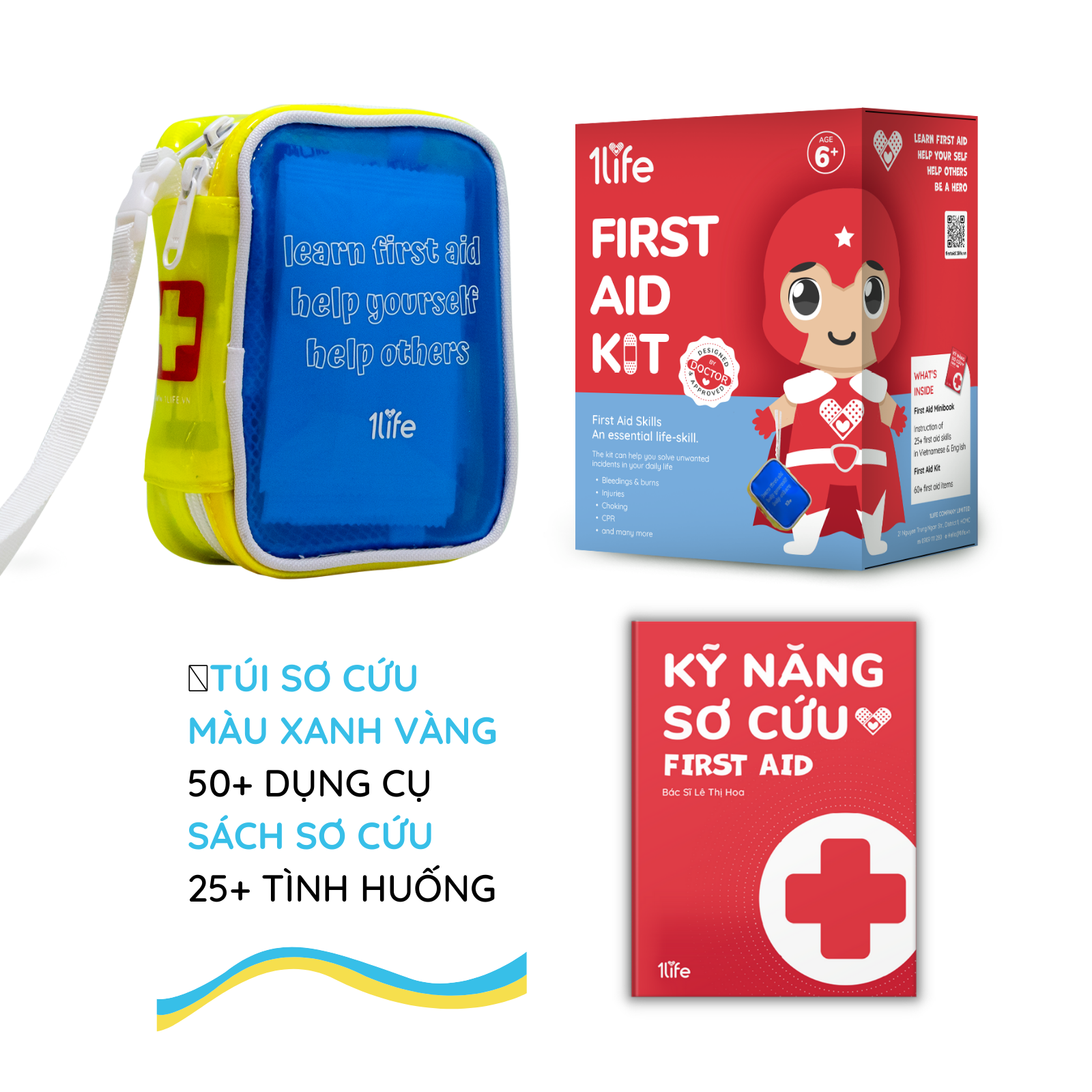  Bộ Túi Sơ Cứu Hero Màu Xanh Vàng - First Aid Kit (Blue - Yellow) 