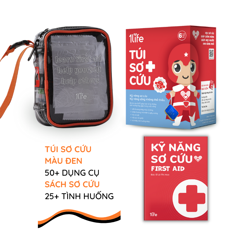  Bộ Túi Sơ Cứu Hero Màu Đen Cam - First Aid Kit (Black - Orange) 