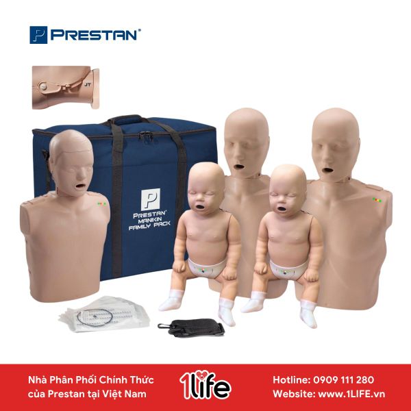  5 MÔ HÌNH THỰC HÀNH HỒI SỨC TIM PHỔI CPR GIA ĐÌNH PRESTAN PROFESSIONAL MANIKIN FAMILY 