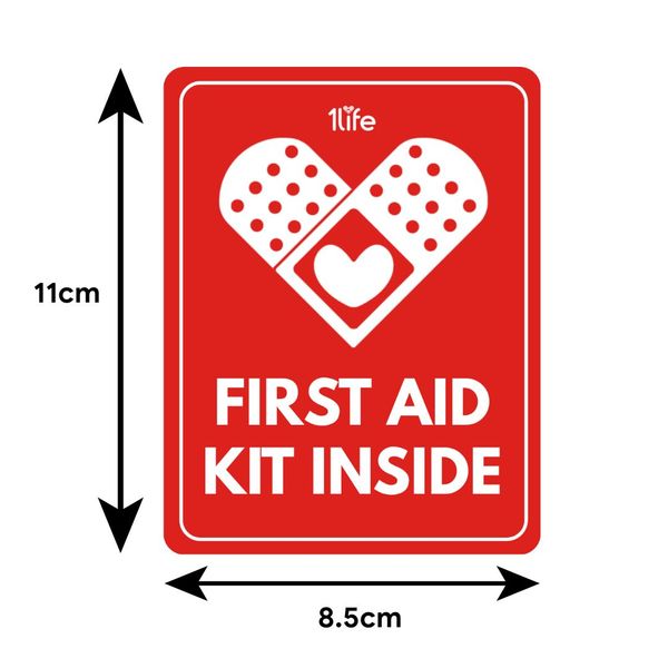  STICKER DÁN XE Ô TÔ - FIRST AID KIT INSIDE 