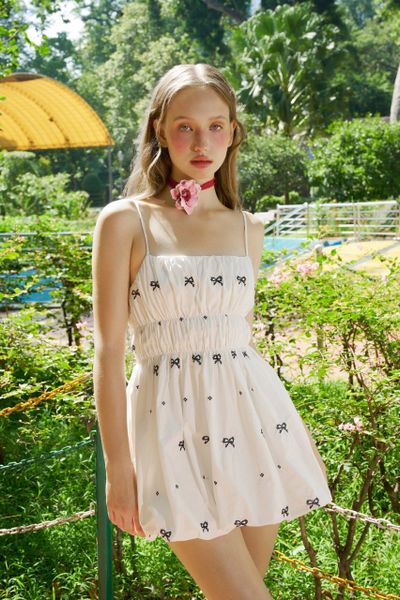  Đầm hai dây dáng bí - Trắng - D0623 