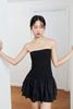 Đầm ống phối bèo - Đen - D0627