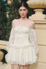 Đầm ngắn tay phồng smocking - Vàng - D0681