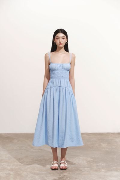  Đầm maxi 2 dây - Xanh biển - D0692 
