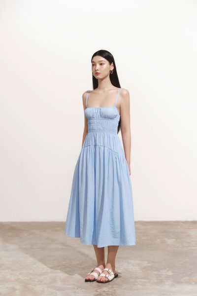  Đầm maxi 2 dây - Xanh biển - D0692 