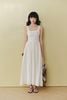 Đầm maxi chạy smocking - Trắng kem - D0711