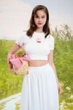  Áo thun babytee Cherry - Trắng - T0858 