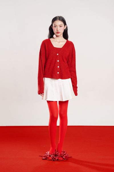  Chân váy ngắn xếp li - Trắng - S0204 