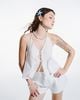 Áo cổ yếm cột nơ - Trắng - T0917