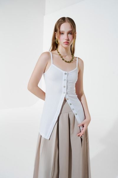  Áo hai dây gài nút - Trắng - T0942 