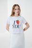Áo croptop in chữ - Trắng - T0951