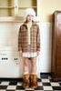 Áo sơmi caro oversize - Nâu - T1018