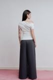  Quần xếp ly ống rộng - Xám - Q0384 